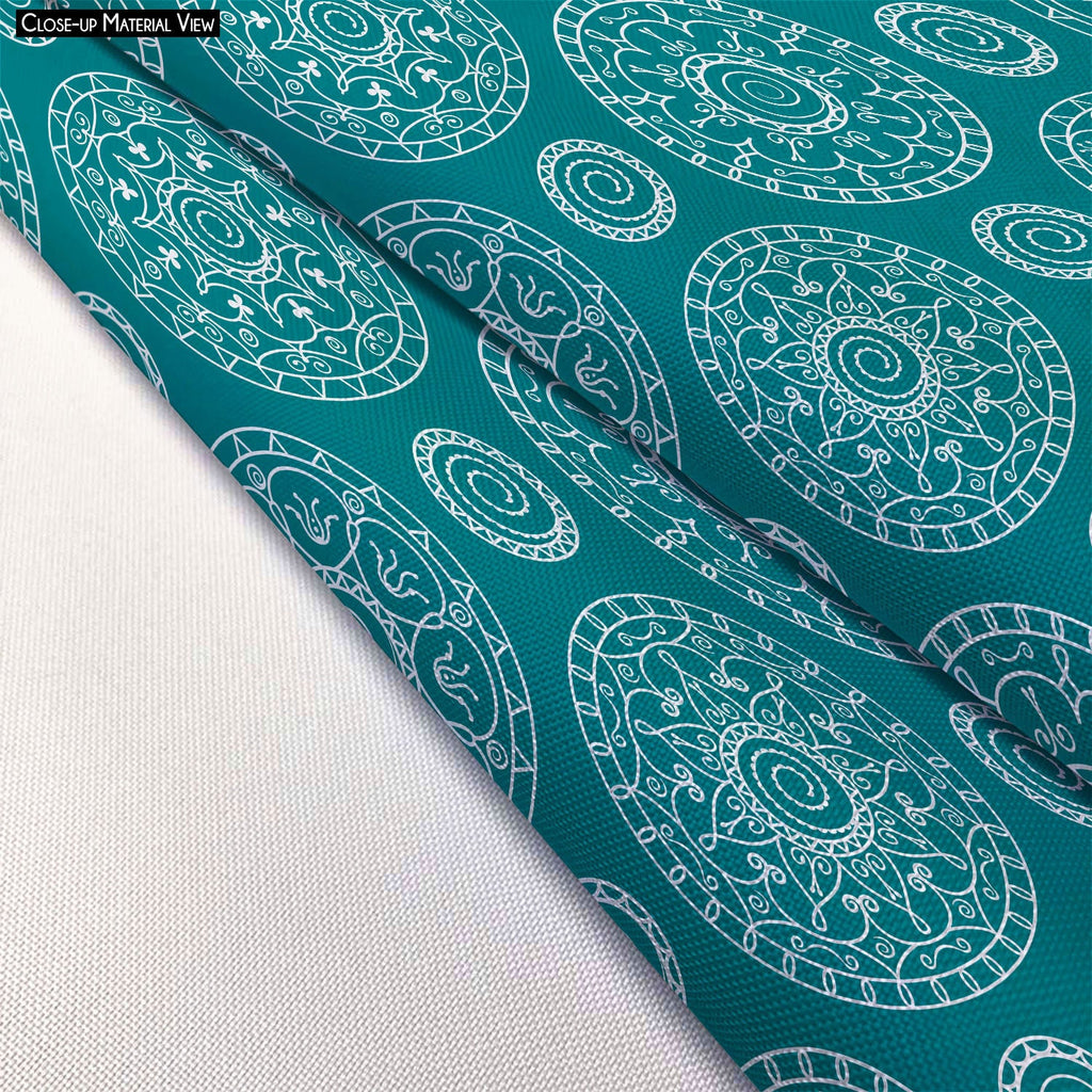 Blue Blue Footstool Footrest Puffy Pouffe Ottoman Bean Bag | Canvas Fabric