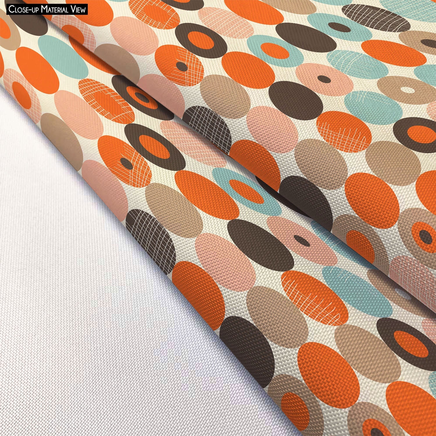 Abstract Retro D2 Footstool Footrest Puffy Pouffe Ottoman Bean Bag | Canvas Fabric