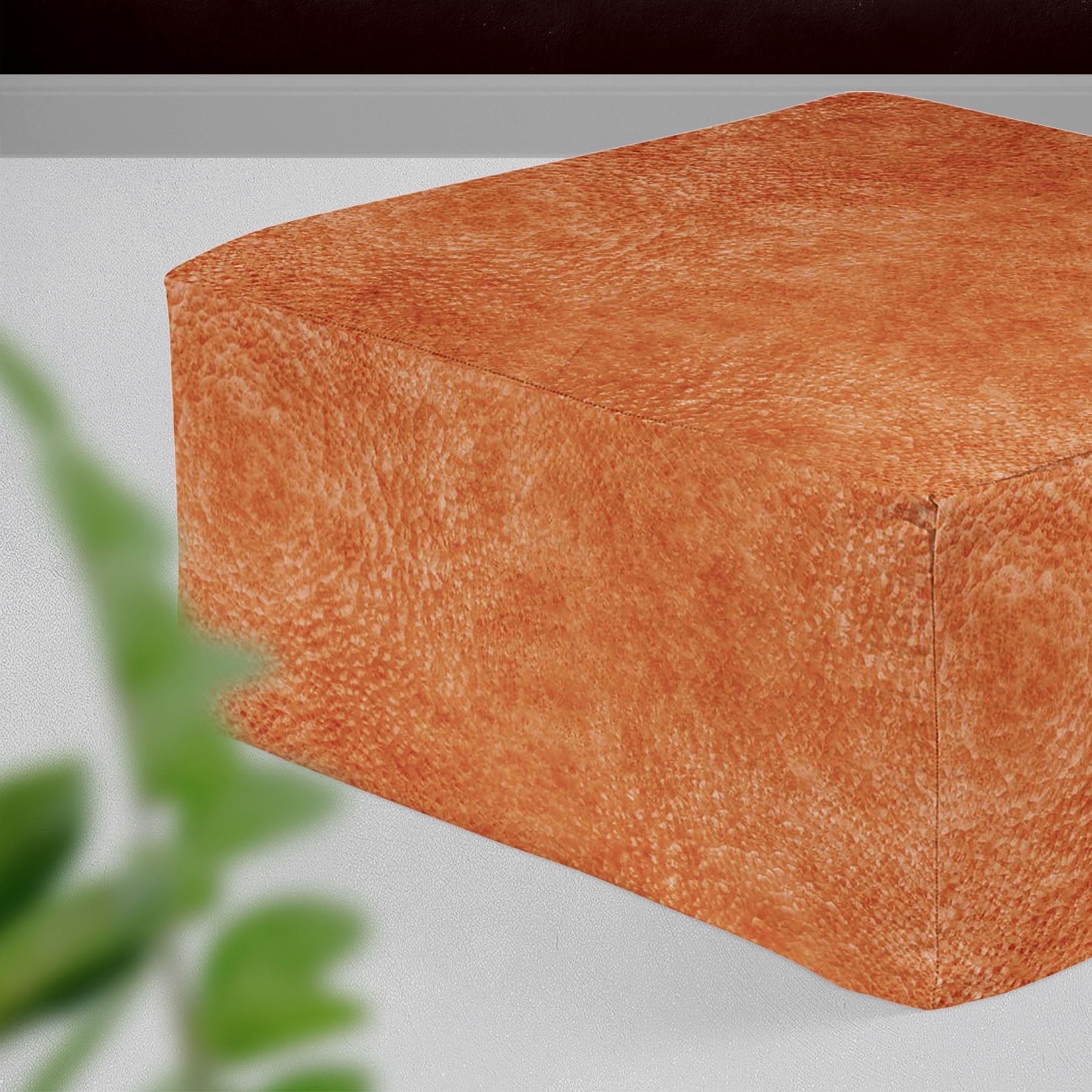 Animal Hide Footstool Footrest Puffy Pouffe Ottoman Bean Bag | Canvas Fabric