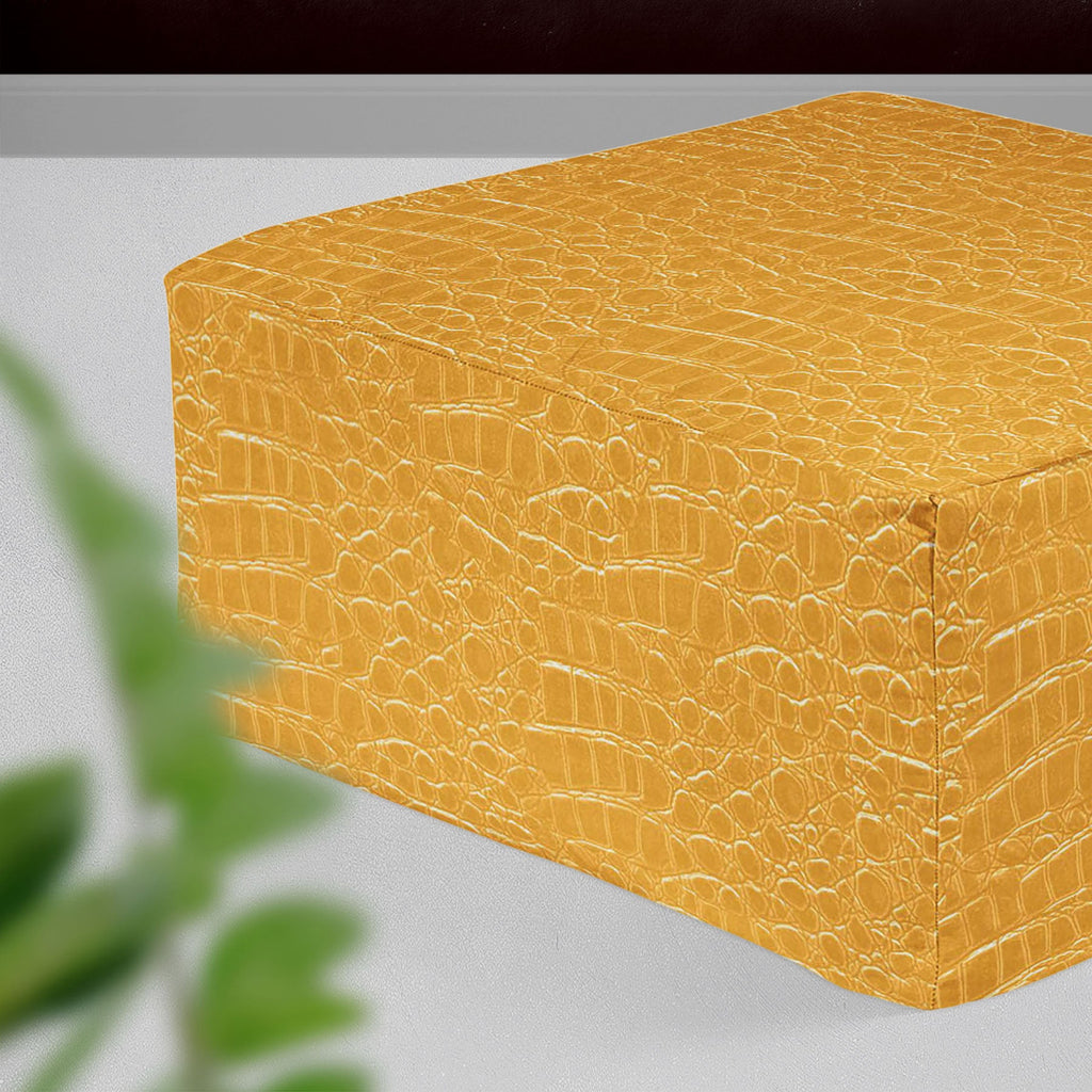 Crocodile Hide D5 Footstool Footrest Puffy Pouffe Ottoman Bean Bag | Canvas Fabric