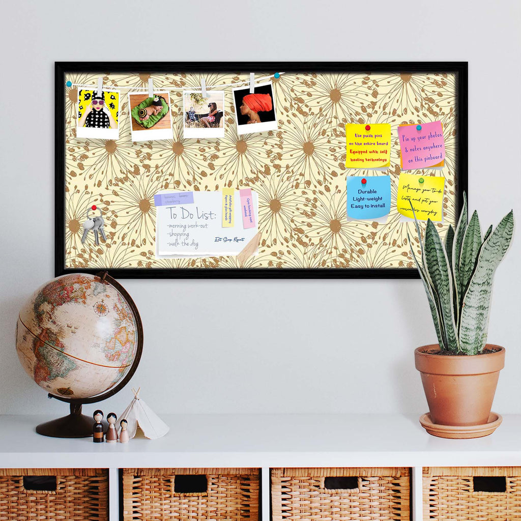 Sketchy Circles Bulletin Board Notice Pin Board Soft Board | Framed