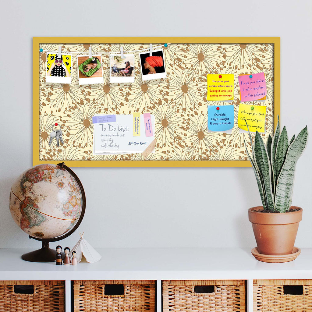 Sketchy Circles Bulletin Board Notice Pin Board Soft Board | Framed