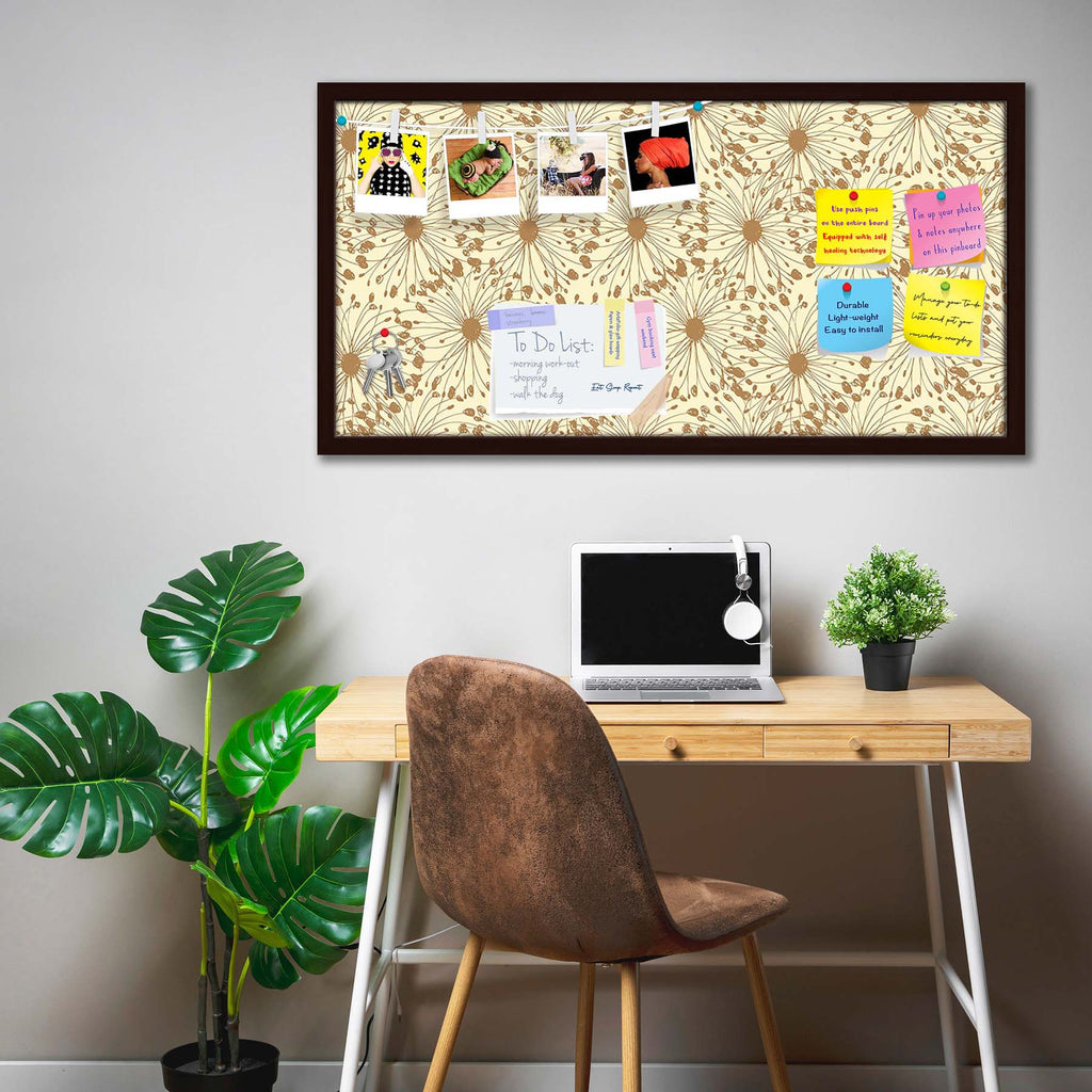 Sketchy Circles Bulletin Board Notice Pin Board Soft Board | Framed