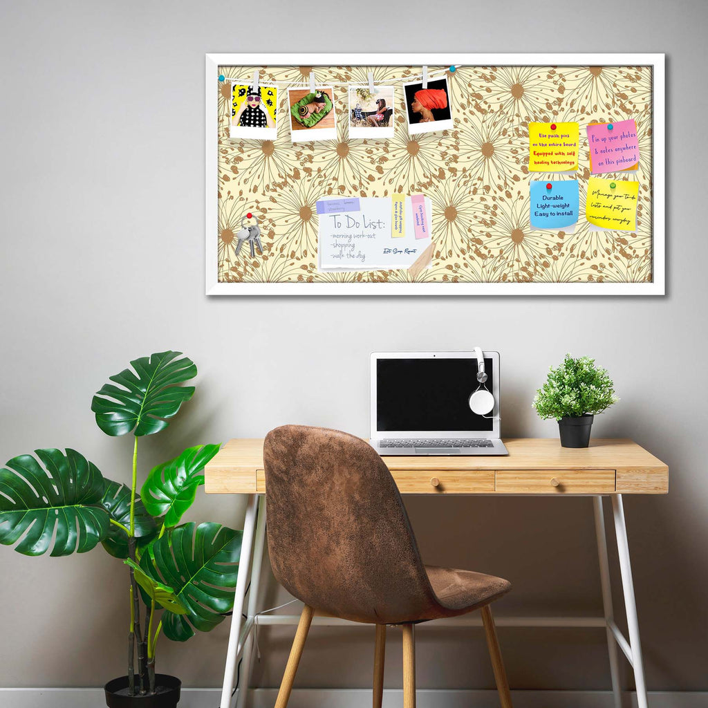 Sketchy Circles Bulletin Board Notice Pin Board Soft Board | Framed