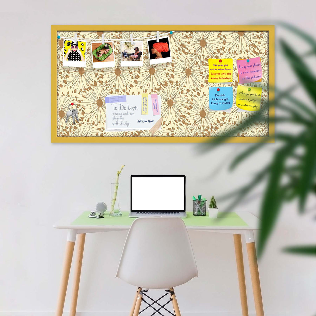 Sketchy Circles Bulletin Board Notice Pin Board Soft Board | Framed