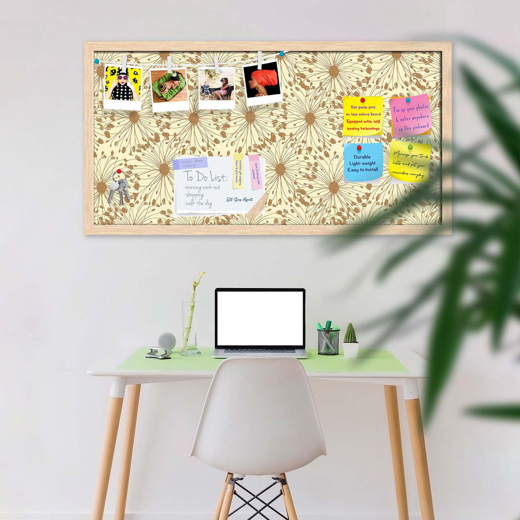 Sketchy Circles Bulletin Board Notice Pin Board Soft Board | Framed