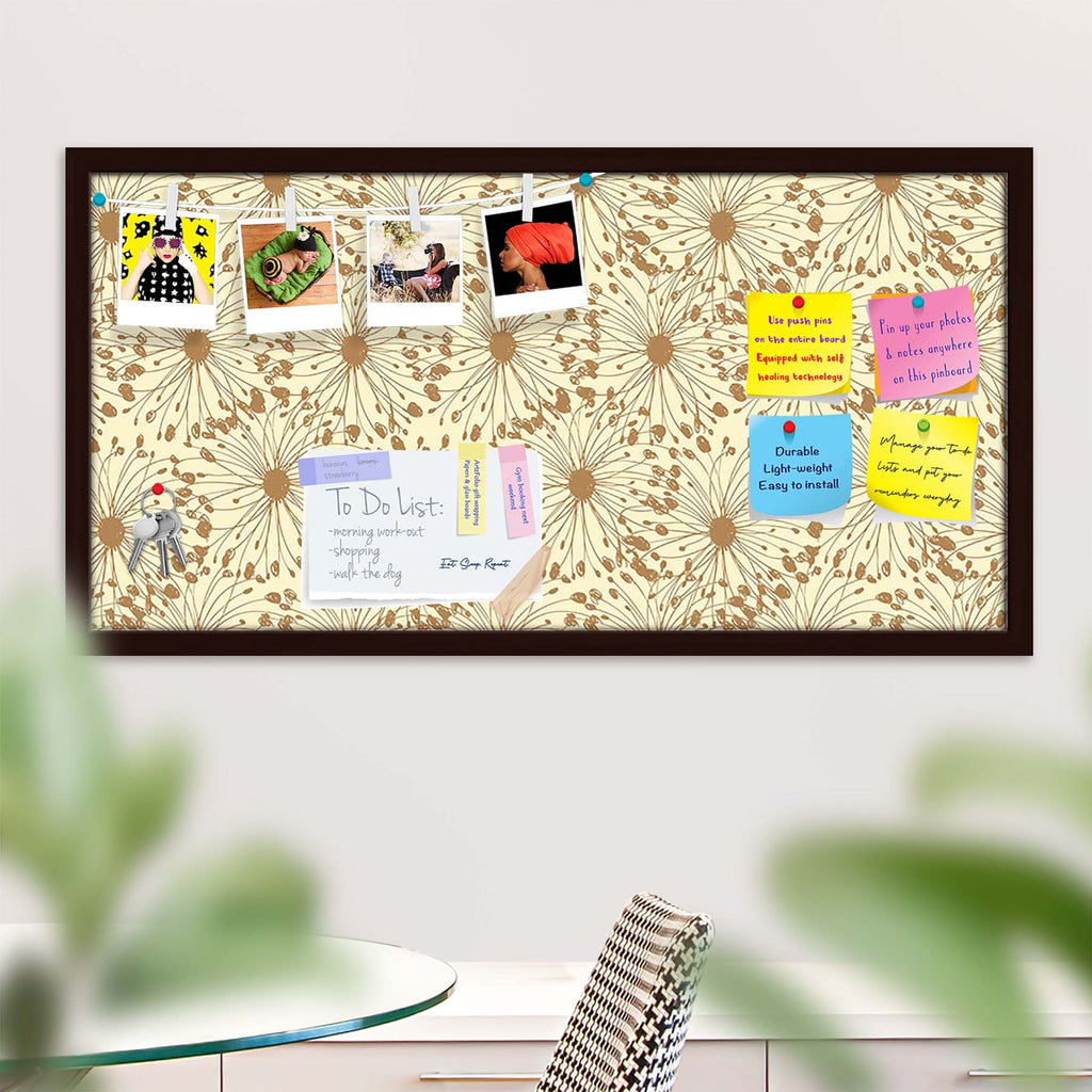 Sketchy Circles Bulletin Board Notice Pin Board Soft Board | Framed