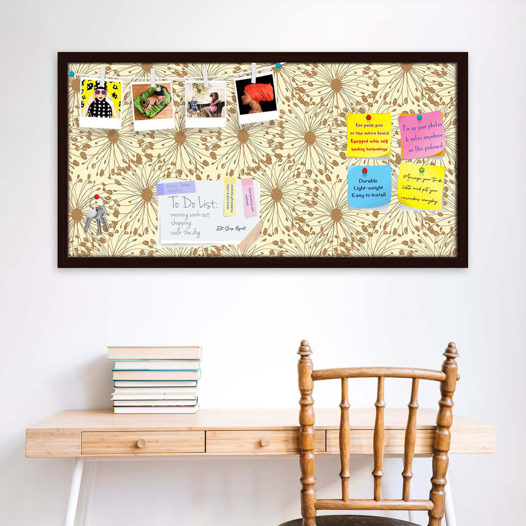 Sketchy Circles Bulletin Board Notice Pin Board Soft Board | Framed