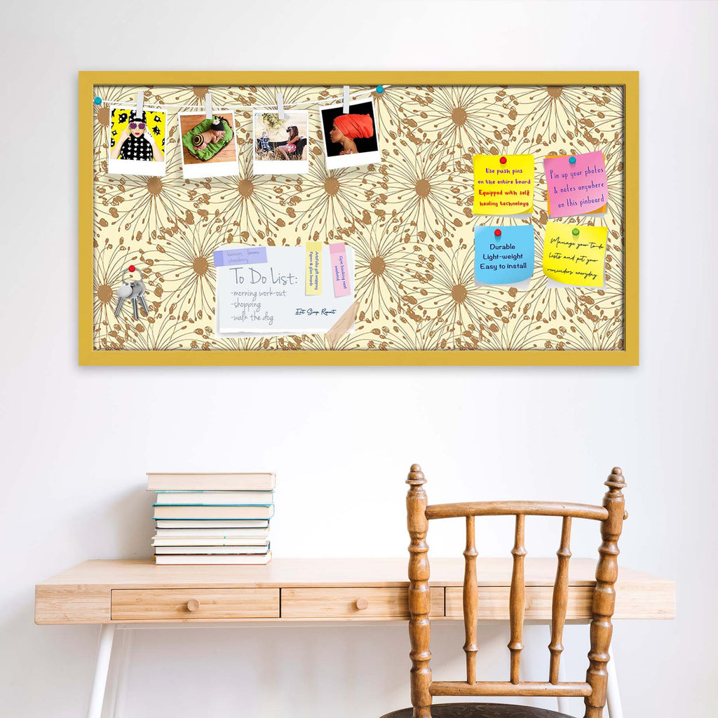 Sketchy Circles Bulletin Board Notice Pin Board Soft Board | Framed
