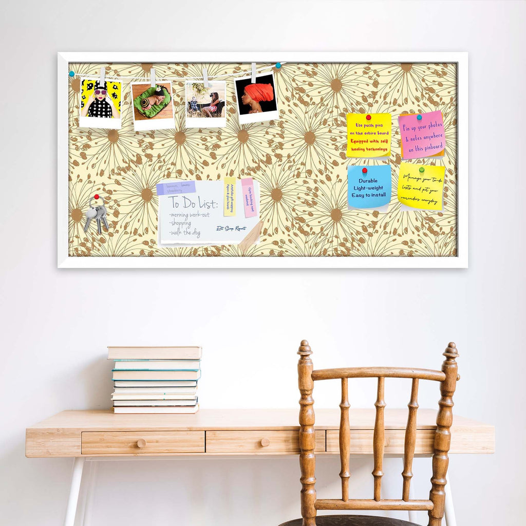 Sketchy Circles Bulletin Board Notice Pin Board Soft Board | Framed