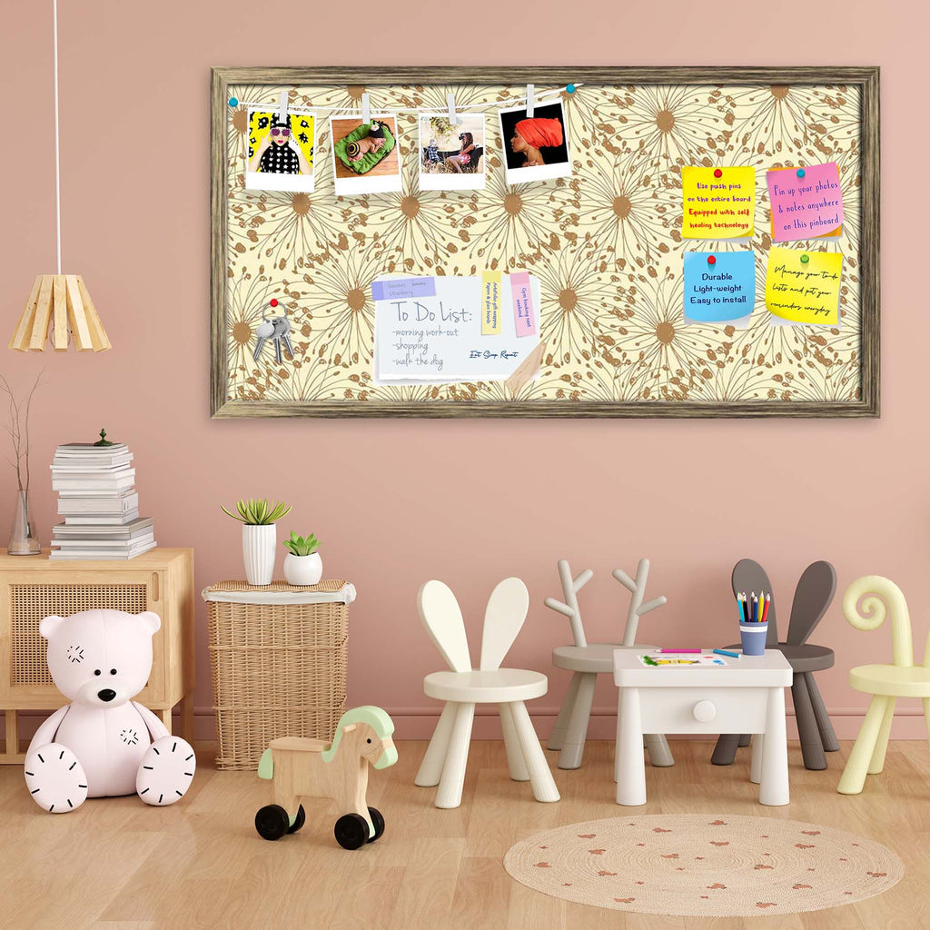 Sketchy Circles Bulletin Board Notice Pin Board Soft Board | Framed