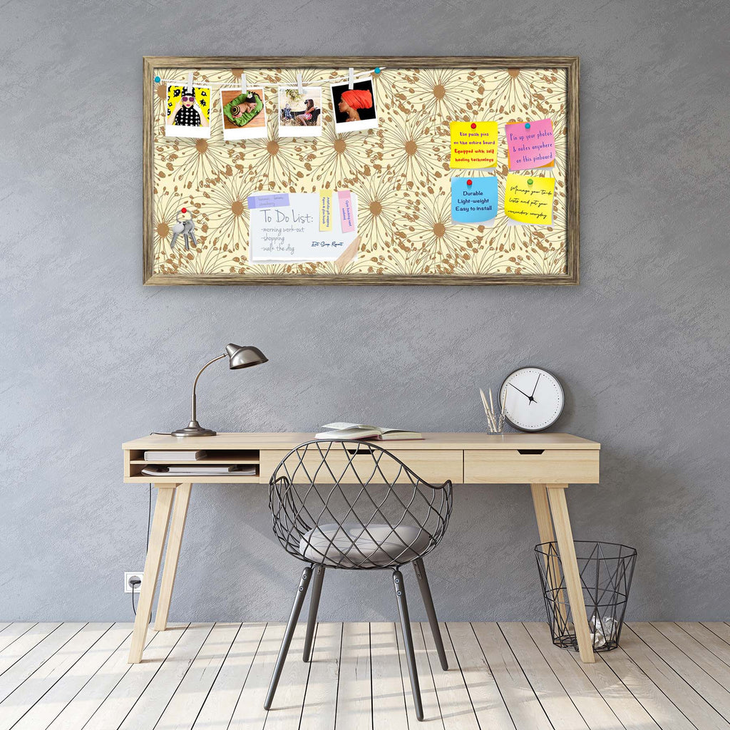 Sketchy Circles Bulletin Board Notice Pin Board Soft Board | Framed
