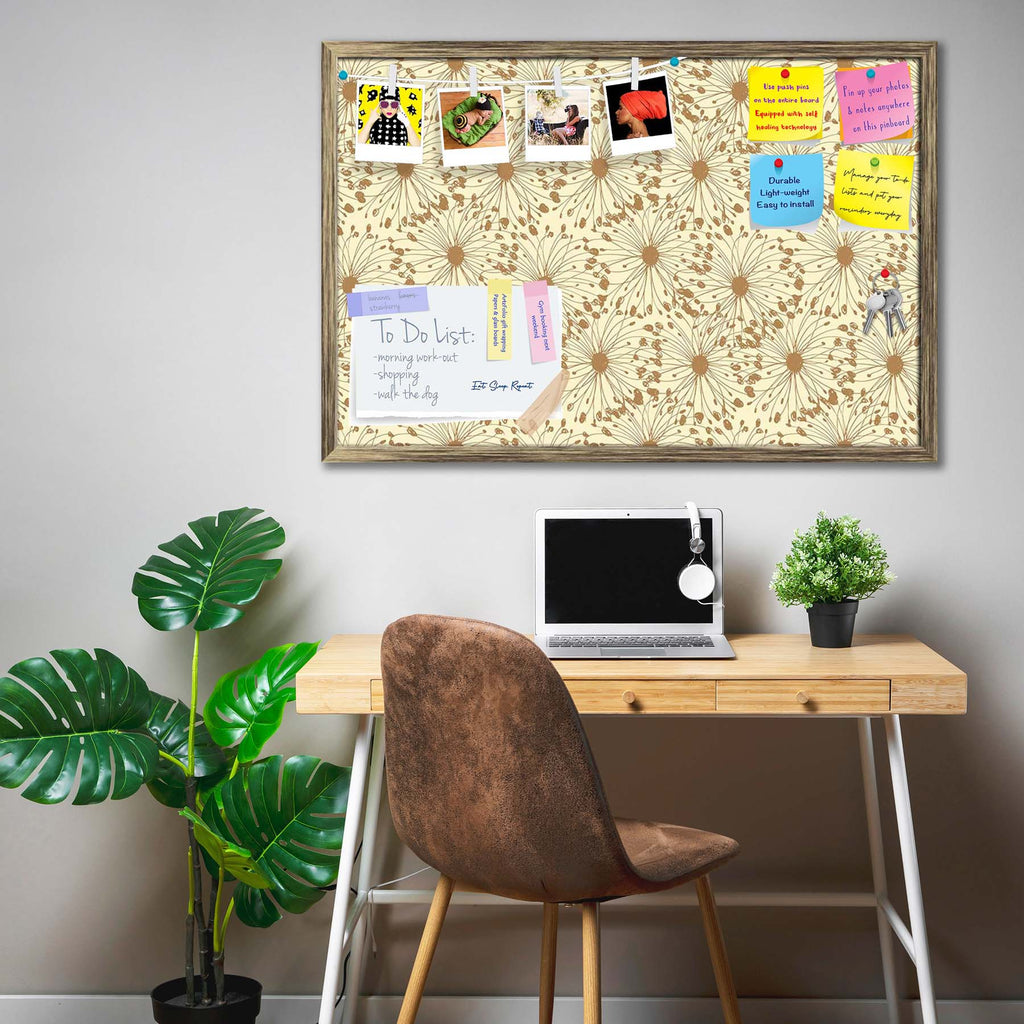 Sketchy Circles Bulletin Board Notice Pin Board Soft Board | Framed