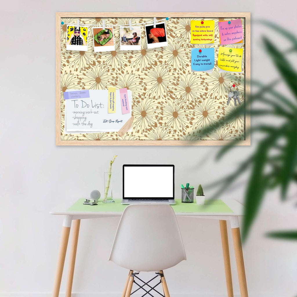 Sketchy Circles Bulletin Board Notice Pin Board Soft Board | Framed