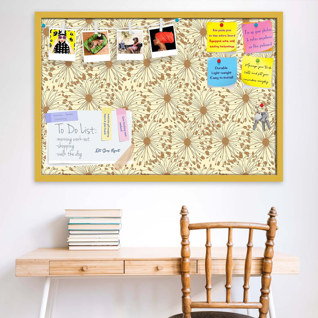 Sketchy Circles Bulletin Board Notice Pin Board Soft Board | Framed