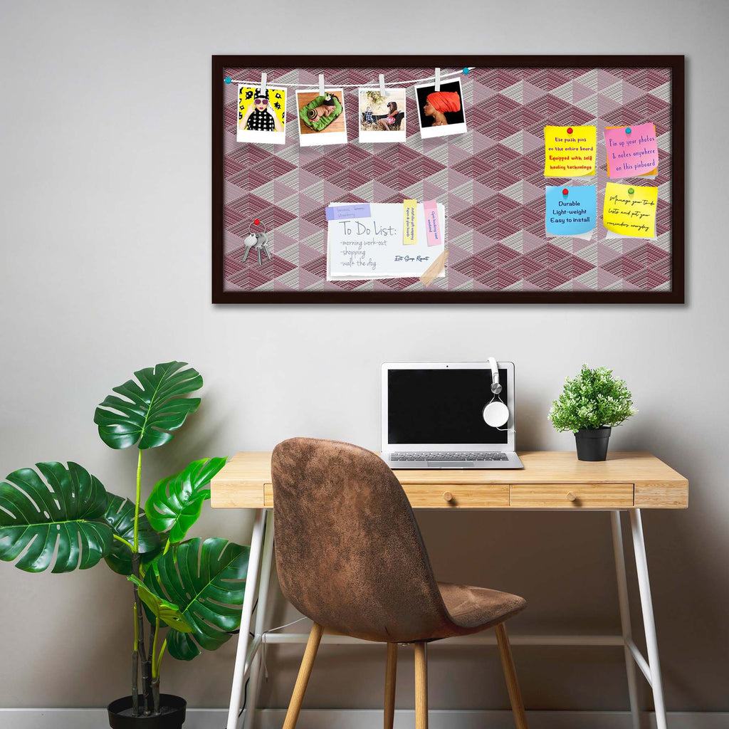 Rhombs Bulletin Board Notice Pin Board Soft Board | Framed