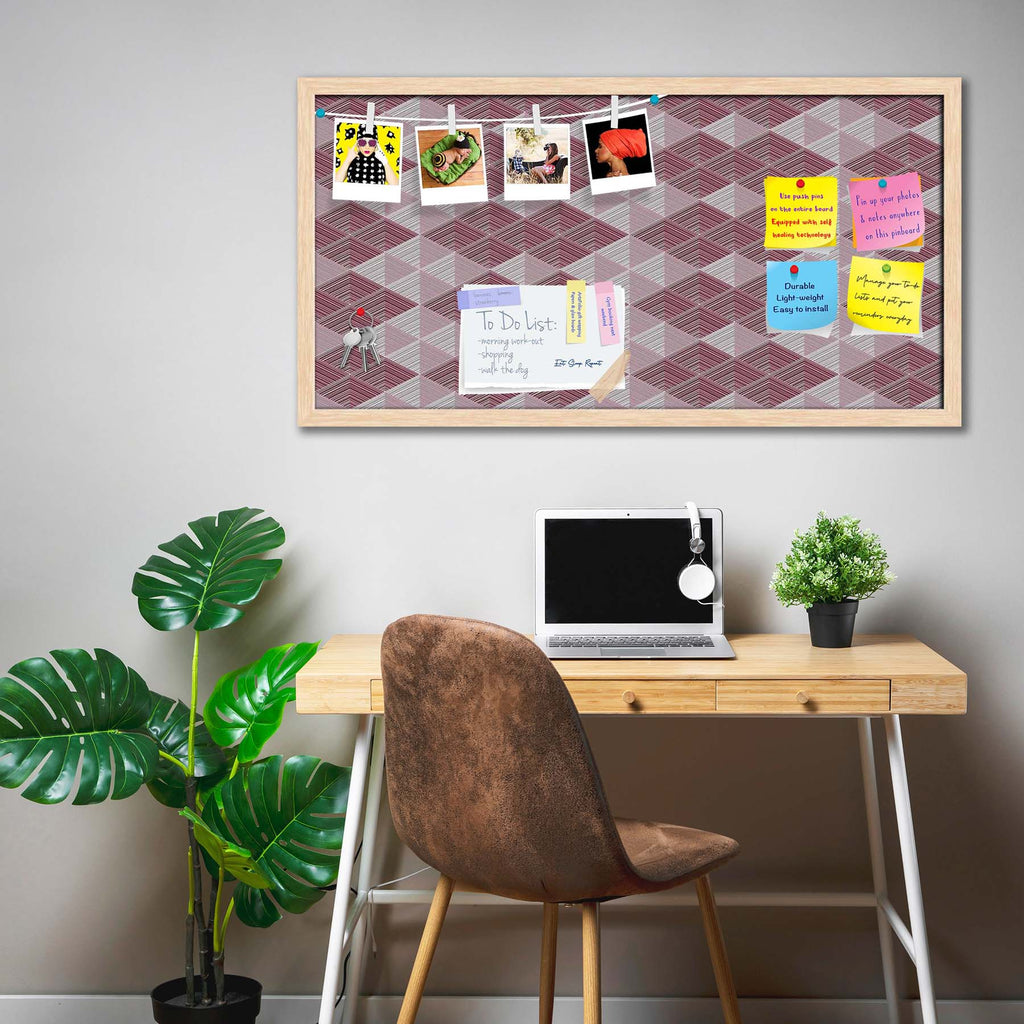 Rhombs Bulletin Board Notice Pin Board Soft Board | Framed