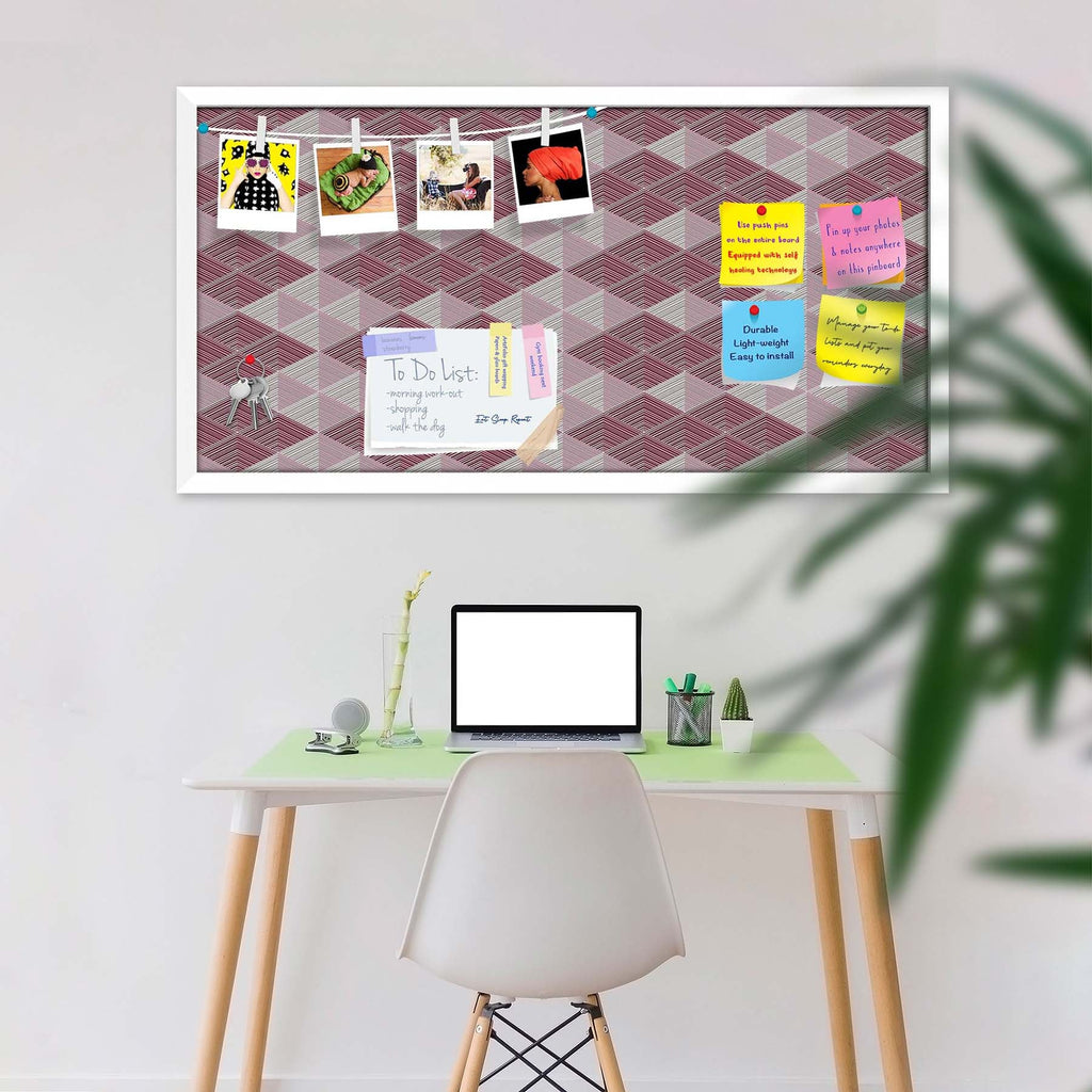 Rhombs Bulletin Board Notice Pin Board Soft Board | Framed