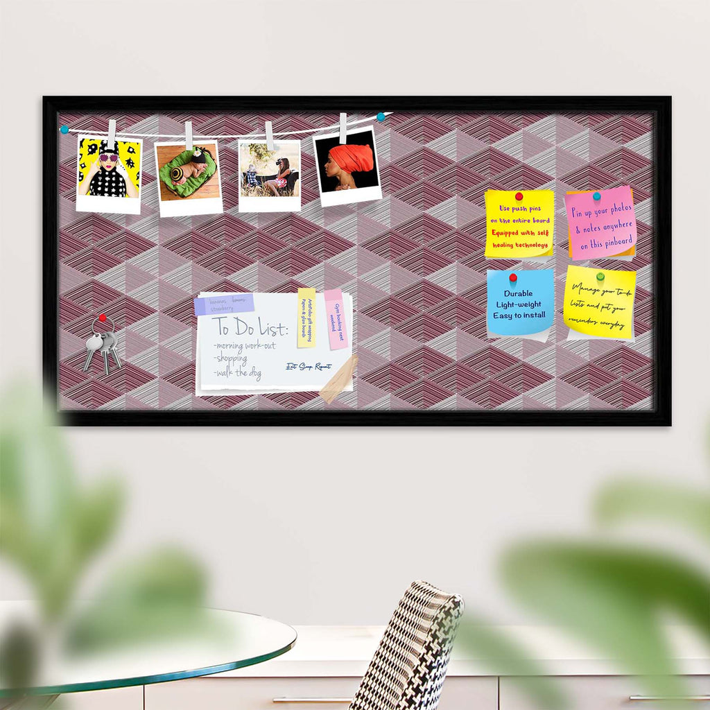 Rhombs Bulletin Board Notice Pin Board Soft Board | Framed