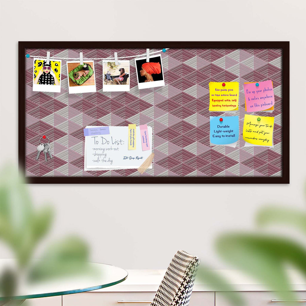Rhombs Bulletin Board Notice Pin Board Soft Board | Framed
