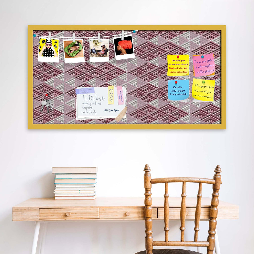 Rhombs Bulletin Board Notice Pin Board Soft Board | Framed