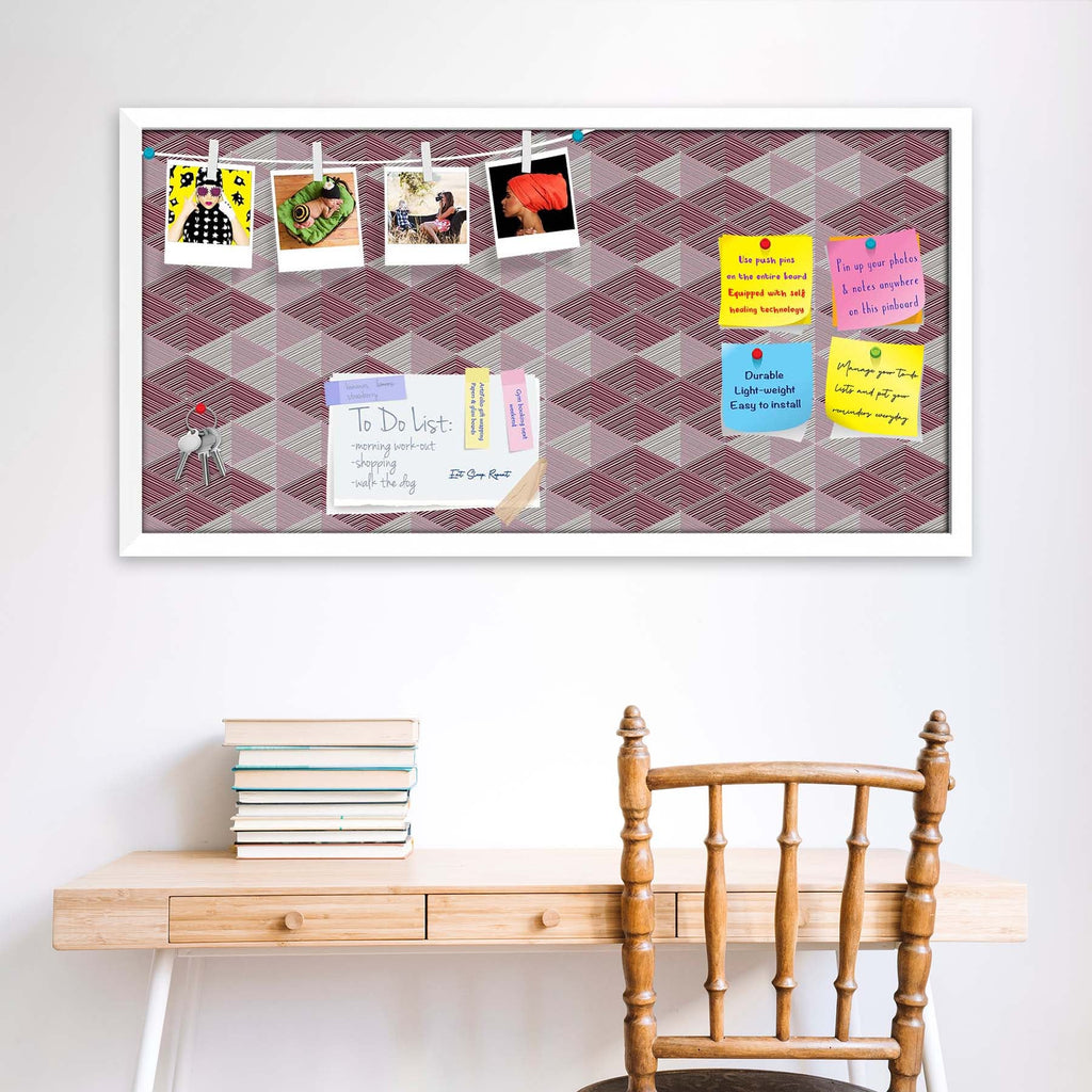 Rhombs Bulletin Board Notice Pin Board Soft Board | Framed