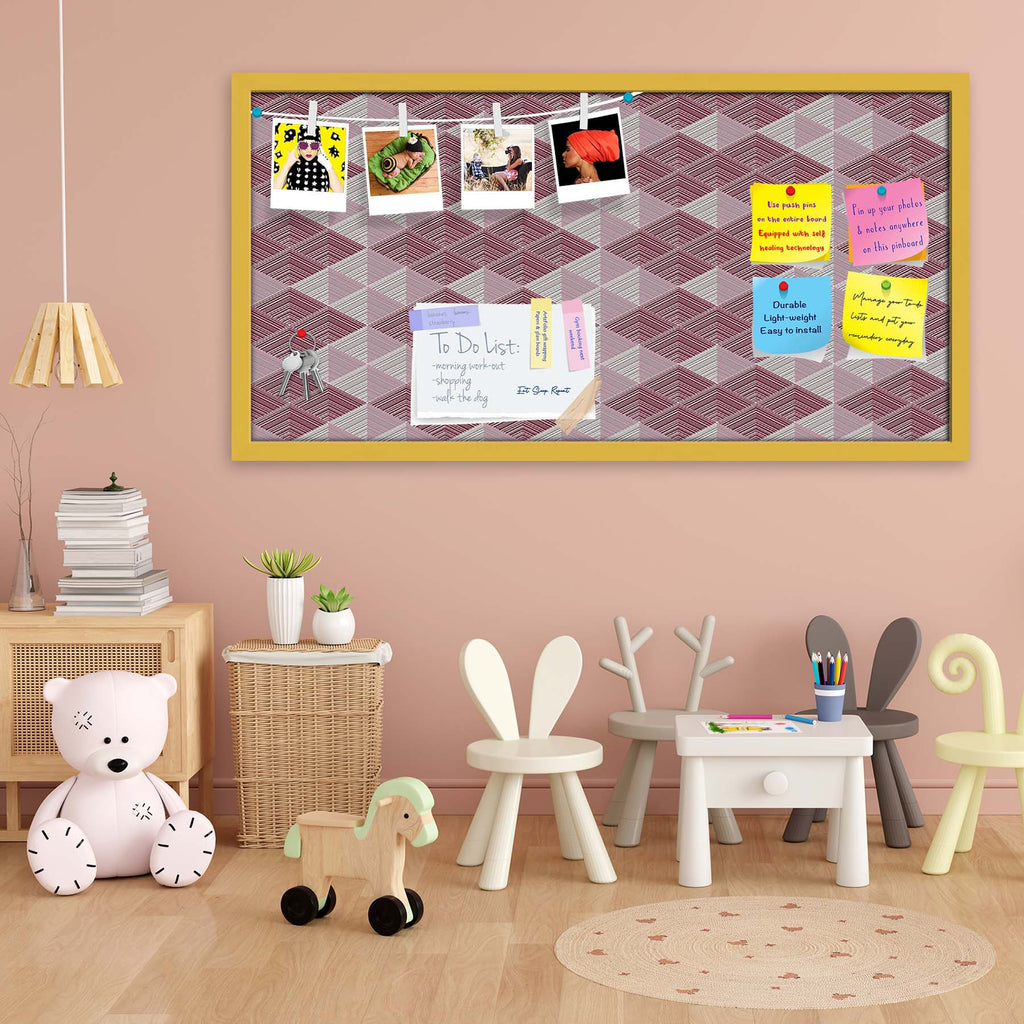 Rhombs Bulletin Board Notice Pin Board Soft Board | Framed