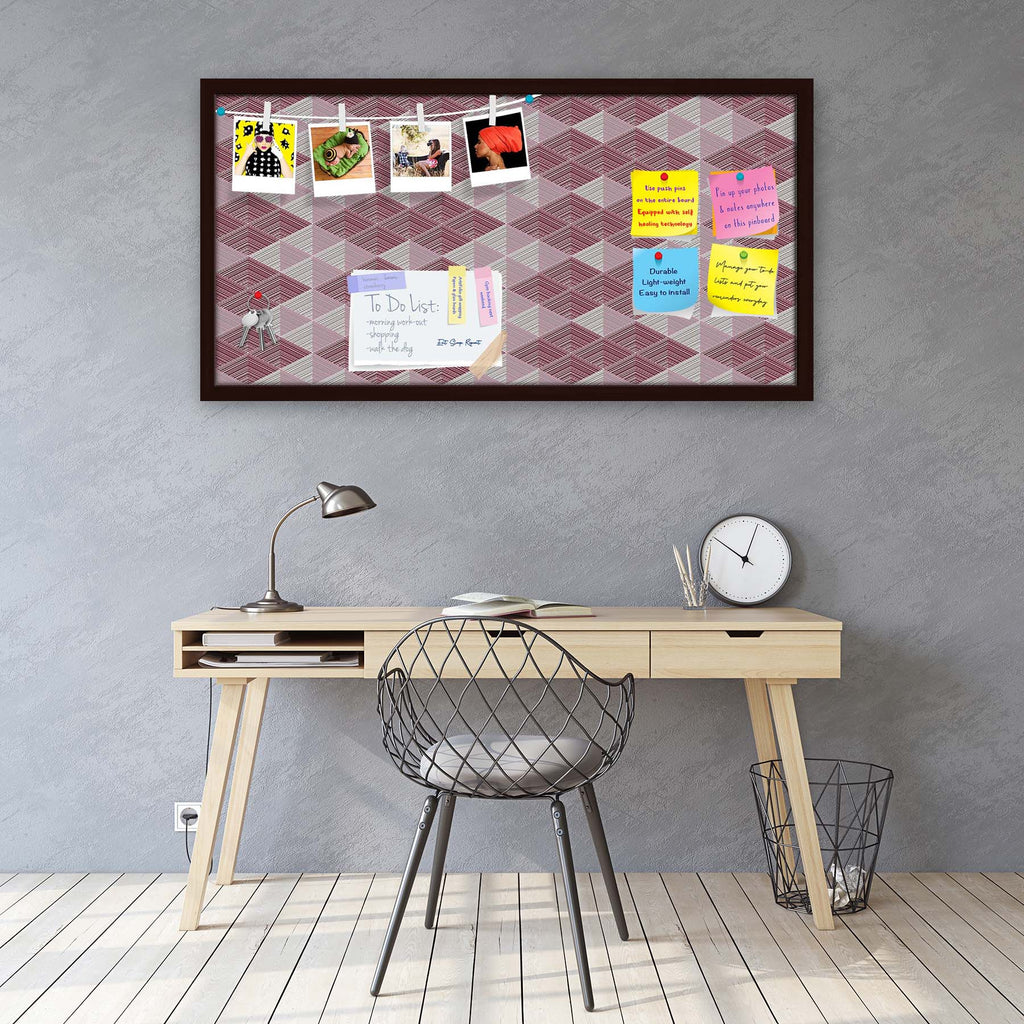 Rhombs Bulletin Board Notice Pin Board Soft Board | Framed