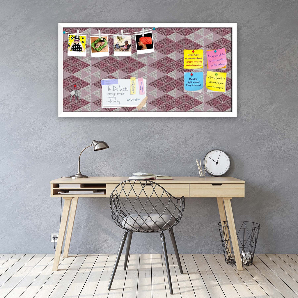 Rhombs Bulletin Board Notice Pin Board Soft Board | Framed