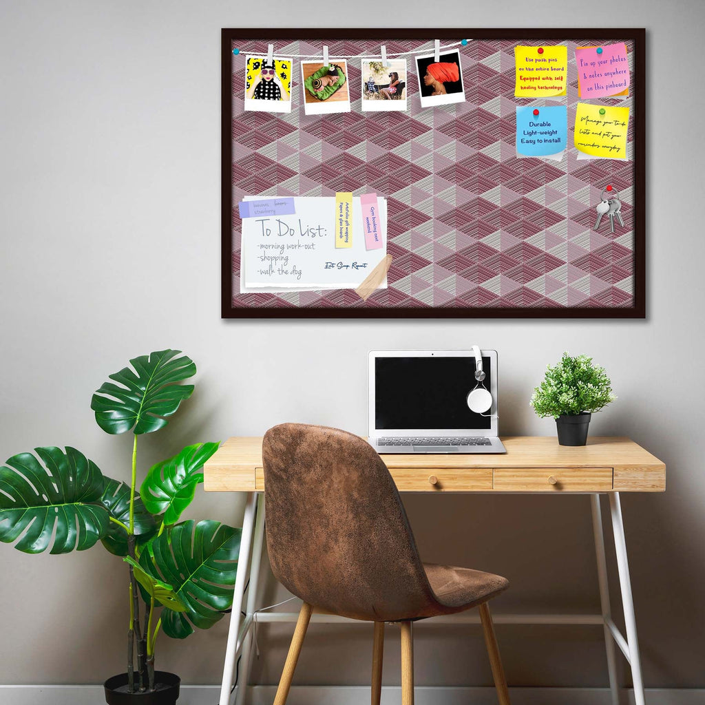 Rhombs Bulletin Board Notice Pin Board Soft Board | Framed