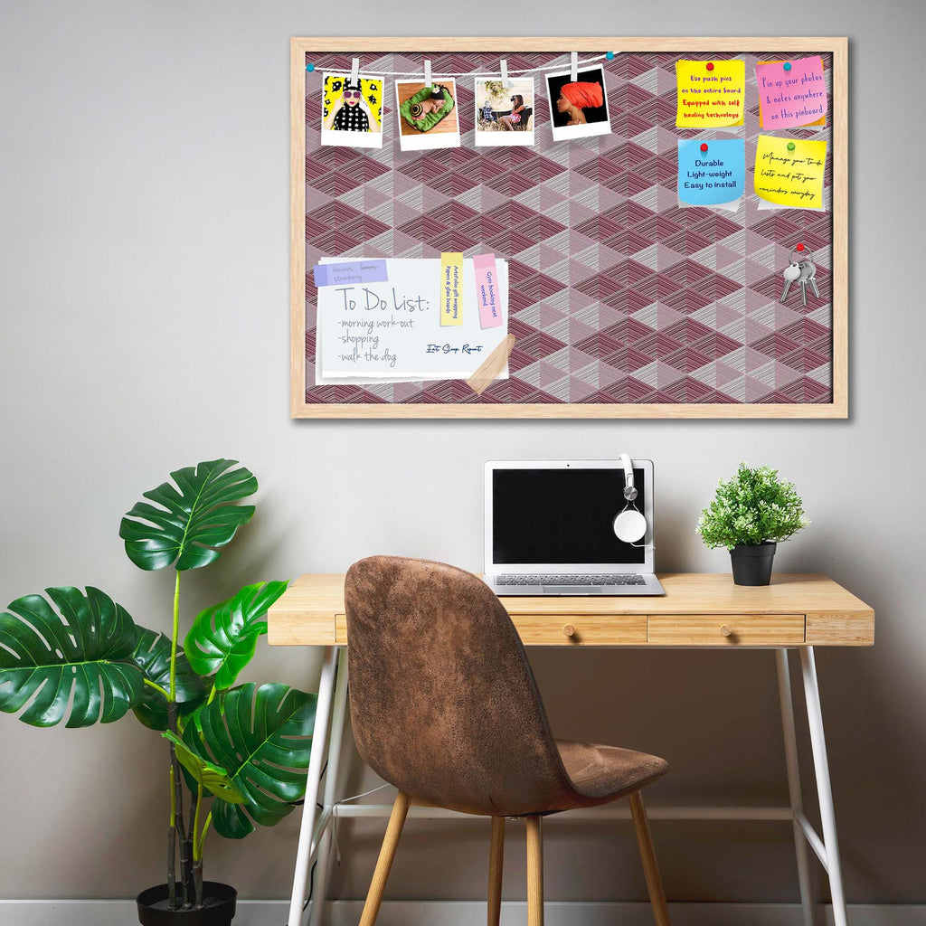 Rhombs Bulletin Board Notice Pin Board Soft Board | Framed