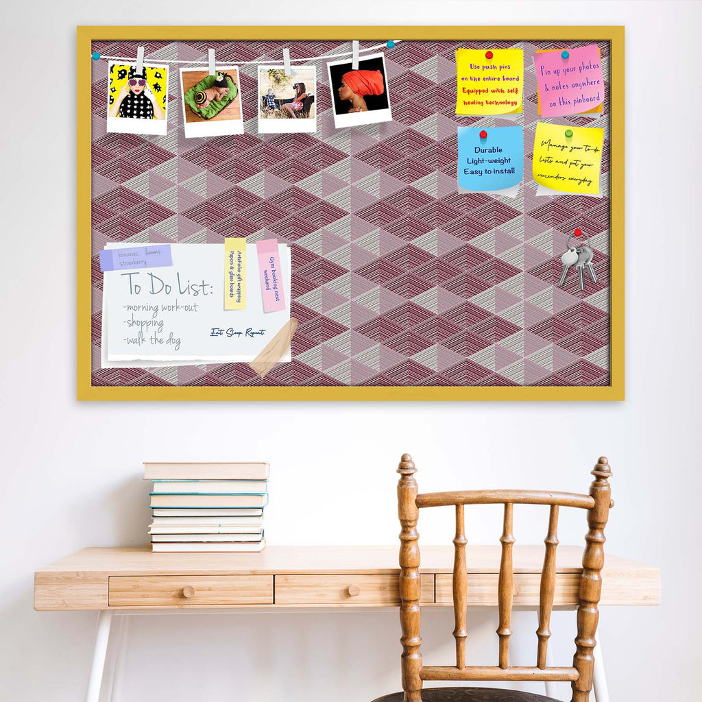 Rhombs Bulletin Board Notice Pin Board Soft Board | Framed