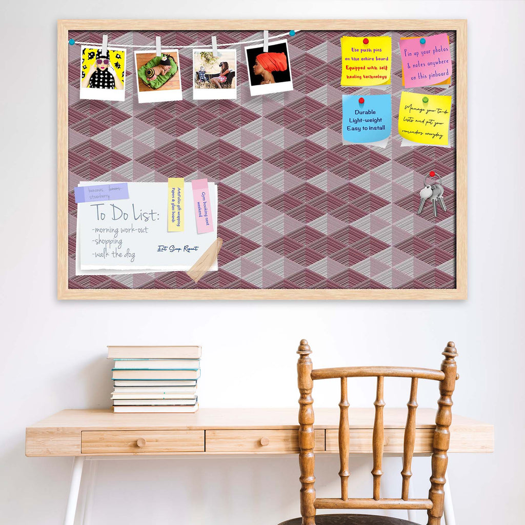 Rhombs Bulletin Board Notice Pin Board Soft Board | Framed