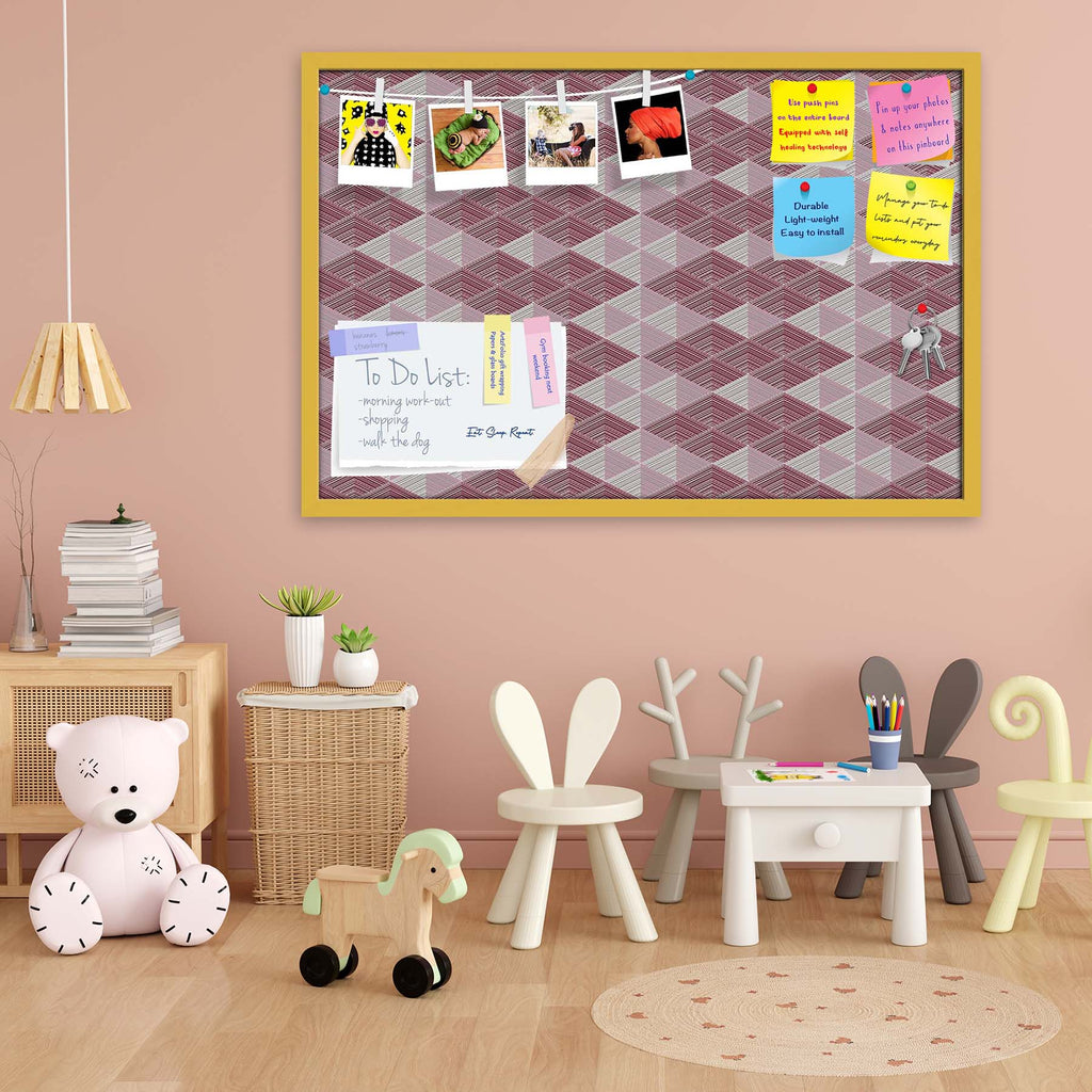 Rhombs Bulletin Board Notice Pin Board Soft Board | Framed