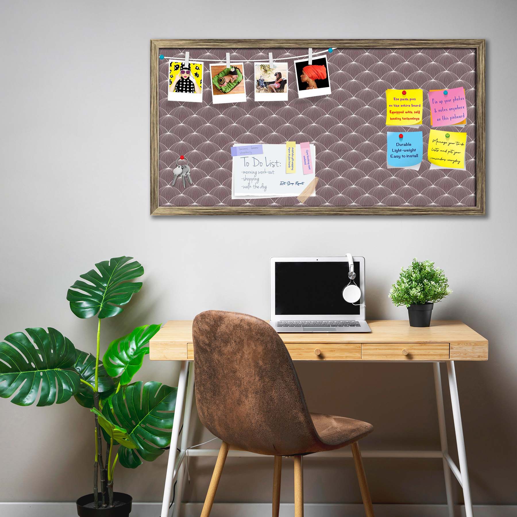 Stylized Balls Bulletin Board Notice Pin Board Soft Board | Framed