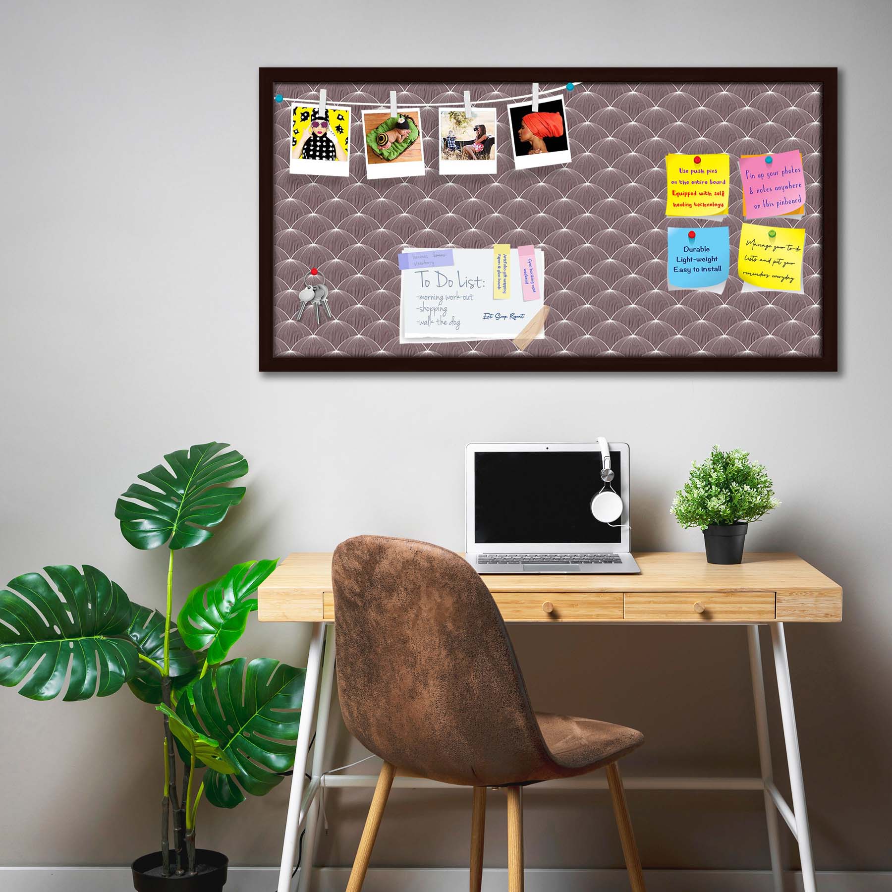 Stylized Balls Bulletin Board Notice Pin Board Soft Board | Framed