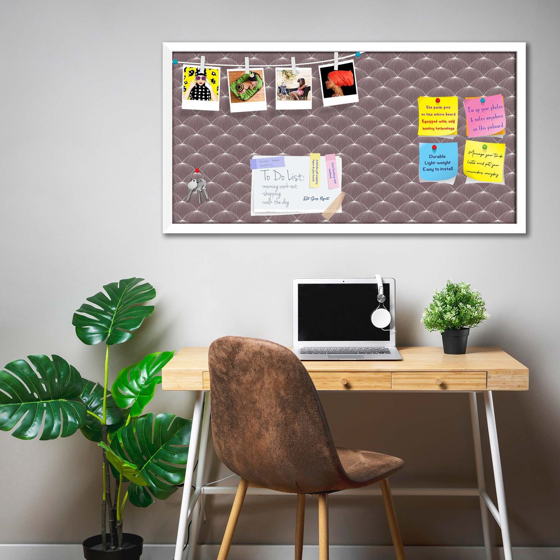 Stylized Balls Bulletin Board Notice Pin Board Soft Board | Framed