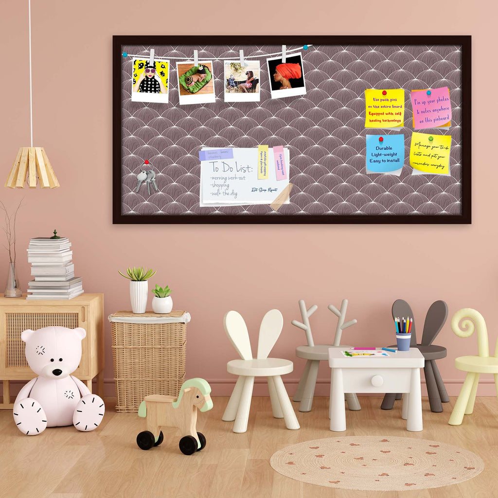 Stylized Balls Bulletin Board Notice Pin Board Soft Board | Framed