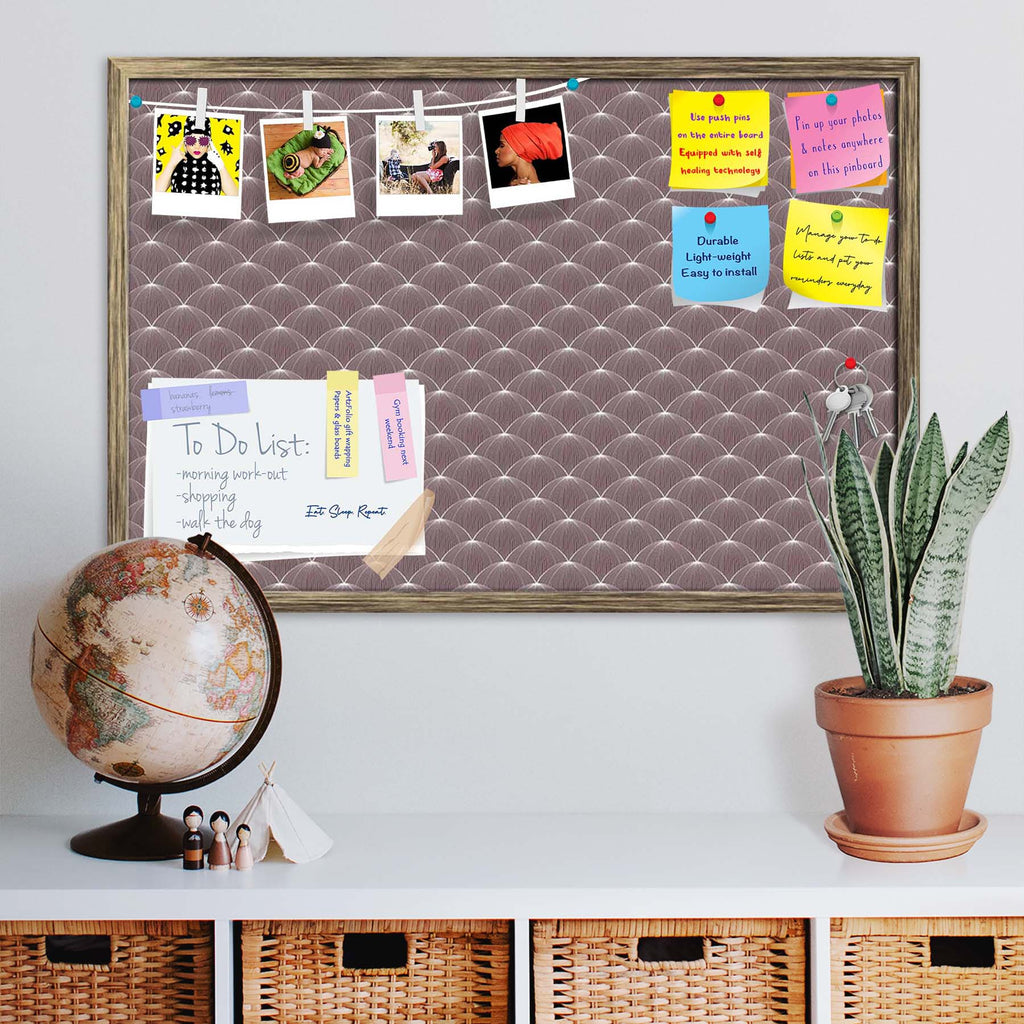 Stylized Balls Bulletin Board Notice Pin Board Soft Board | Framed
