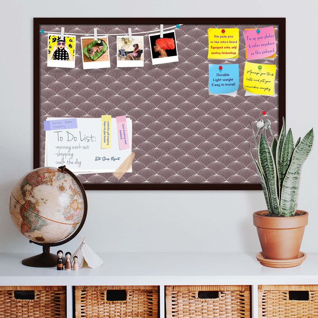 Stylized Balls Bulletin Board Notice Pin Board Soft Board | Framed