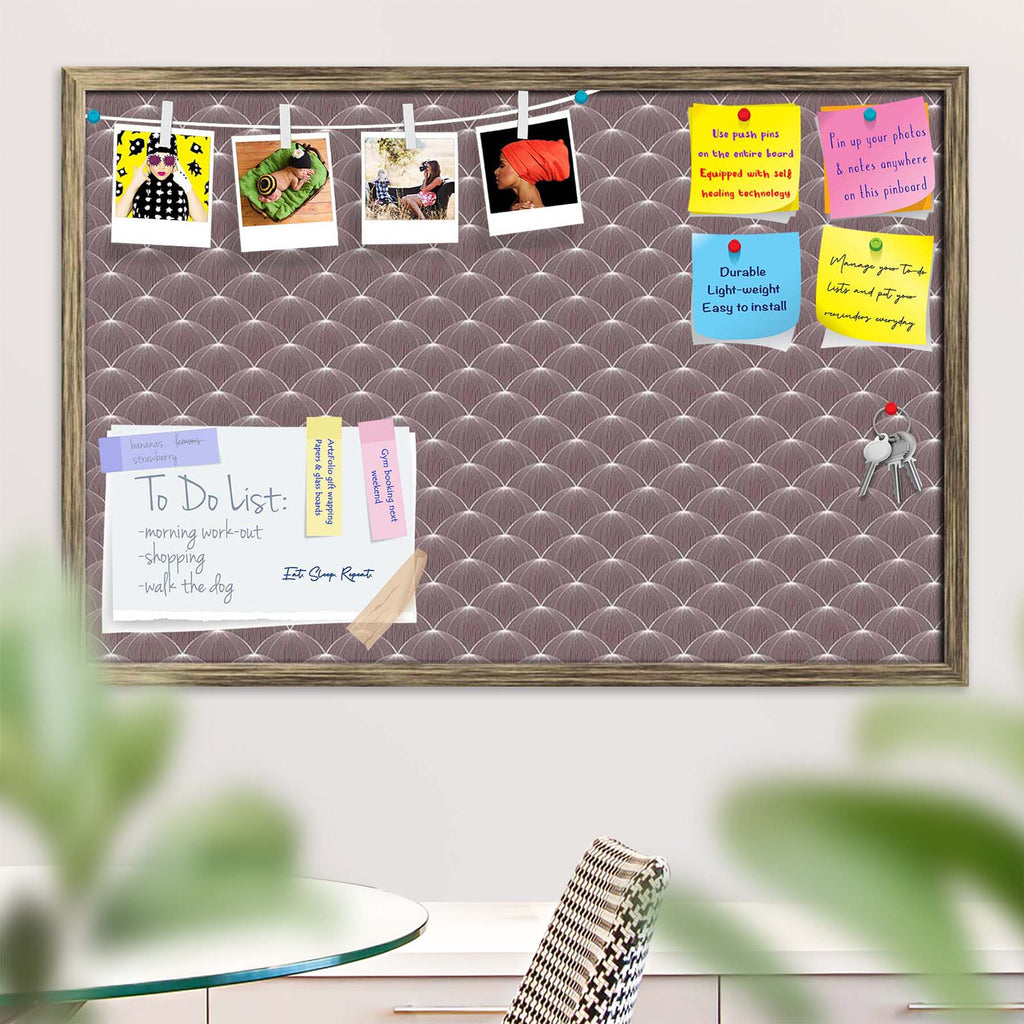 Stylized Balls Bulletin Board Notice Pin Board Soft Board | Framed