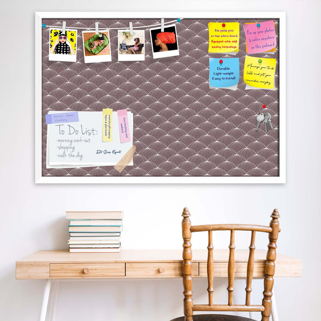 Stylized Balls Bulletin Board Notice Pin Board Soft Board | Framed