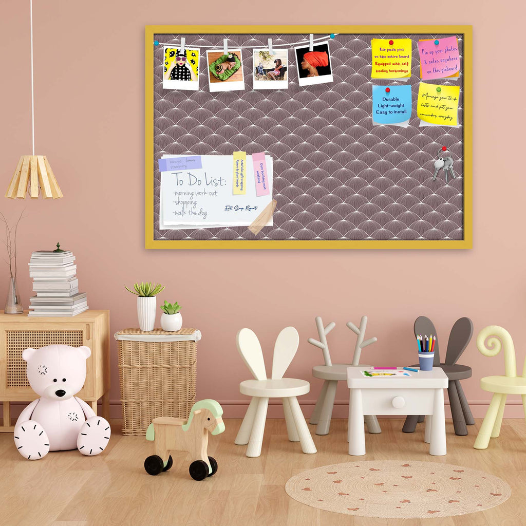 Stylized Balls Bulletin Board Notice Pin Board Soft Board | Framed