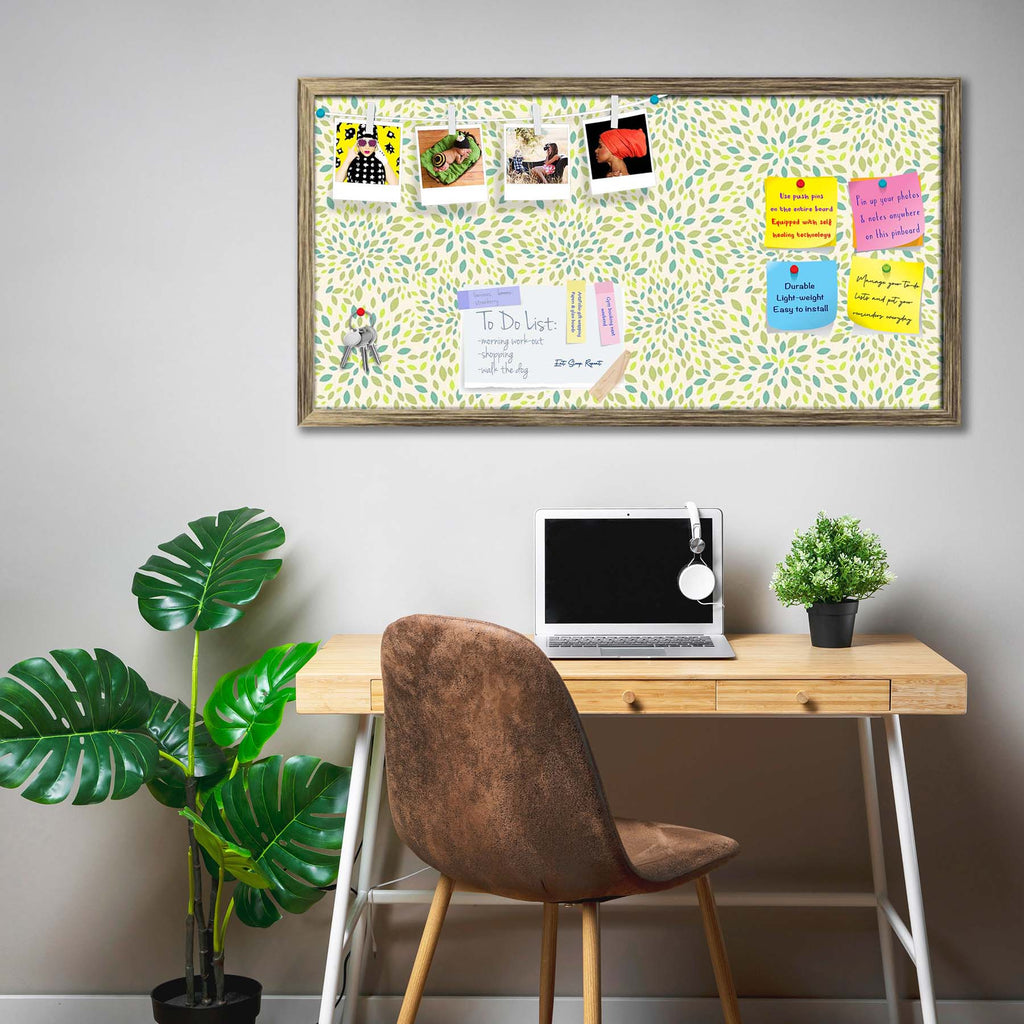 Leaf Texture Bulletin Board Notice Pin Board Soft Board | Framed