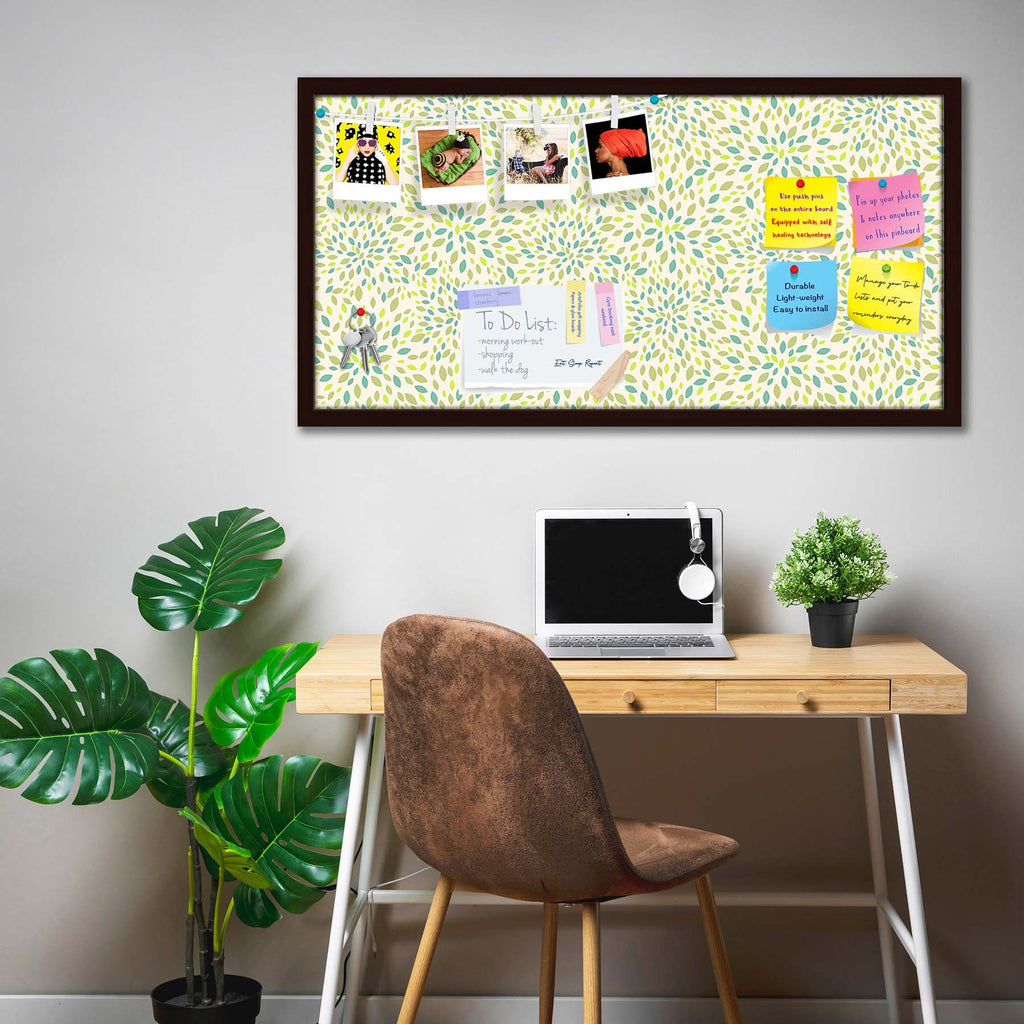 Leaf Texture Bulletin Board Notice Pin Board Soft Board | Framed