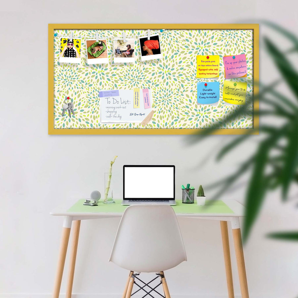 Leaf Texture Bulletin Board Notice Pin Board Soft Board | Framed