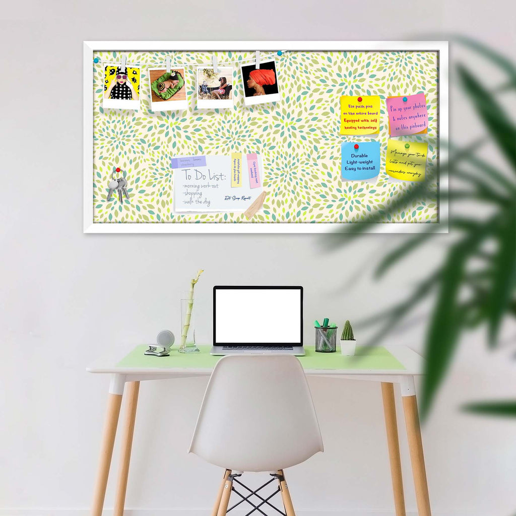 Leaf Texture Bulletin Board Notice Pin Board Soft Board | Framed