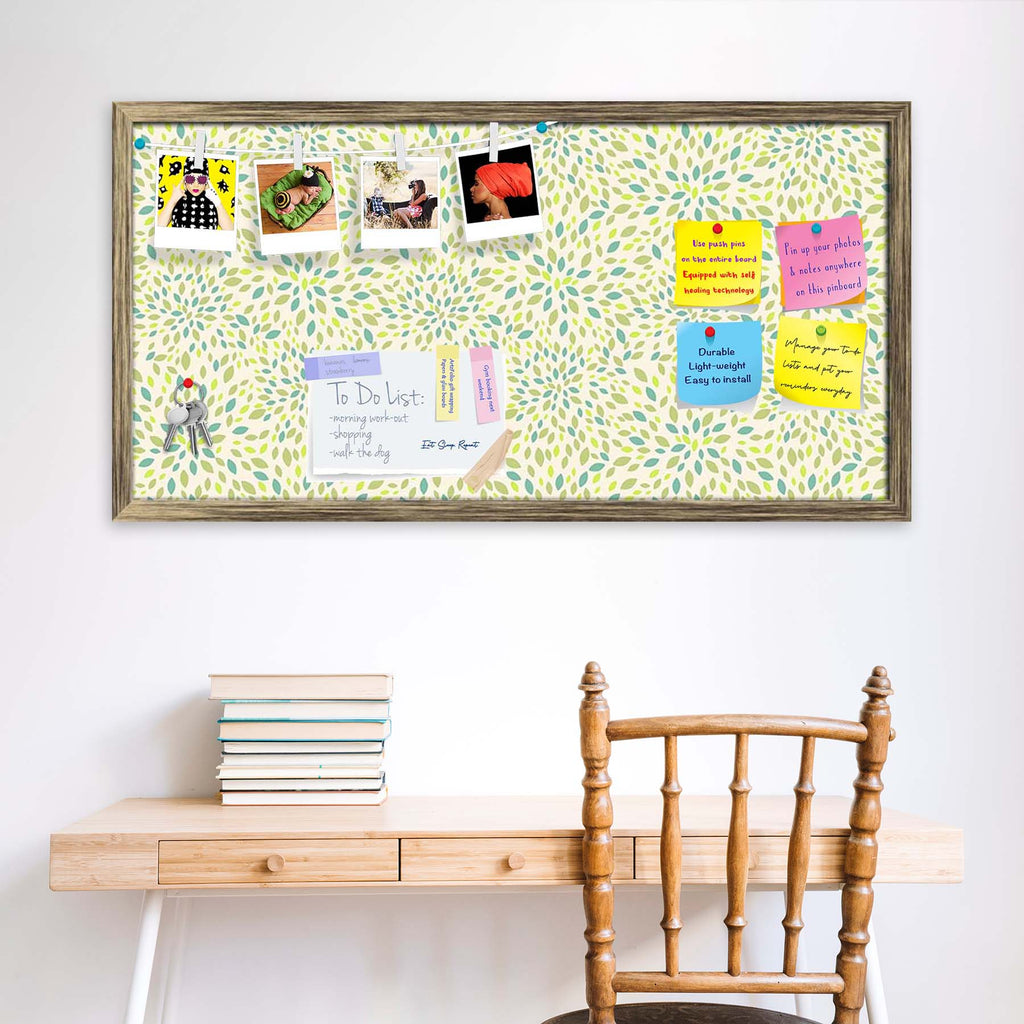 Leaf Texture Bulletin Board Notice Pin Board Soft Board | Framed