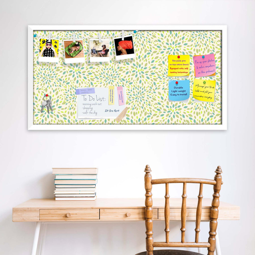 Leaf Texture Bulletin Board Notice Pin Board Soft Board | Framed