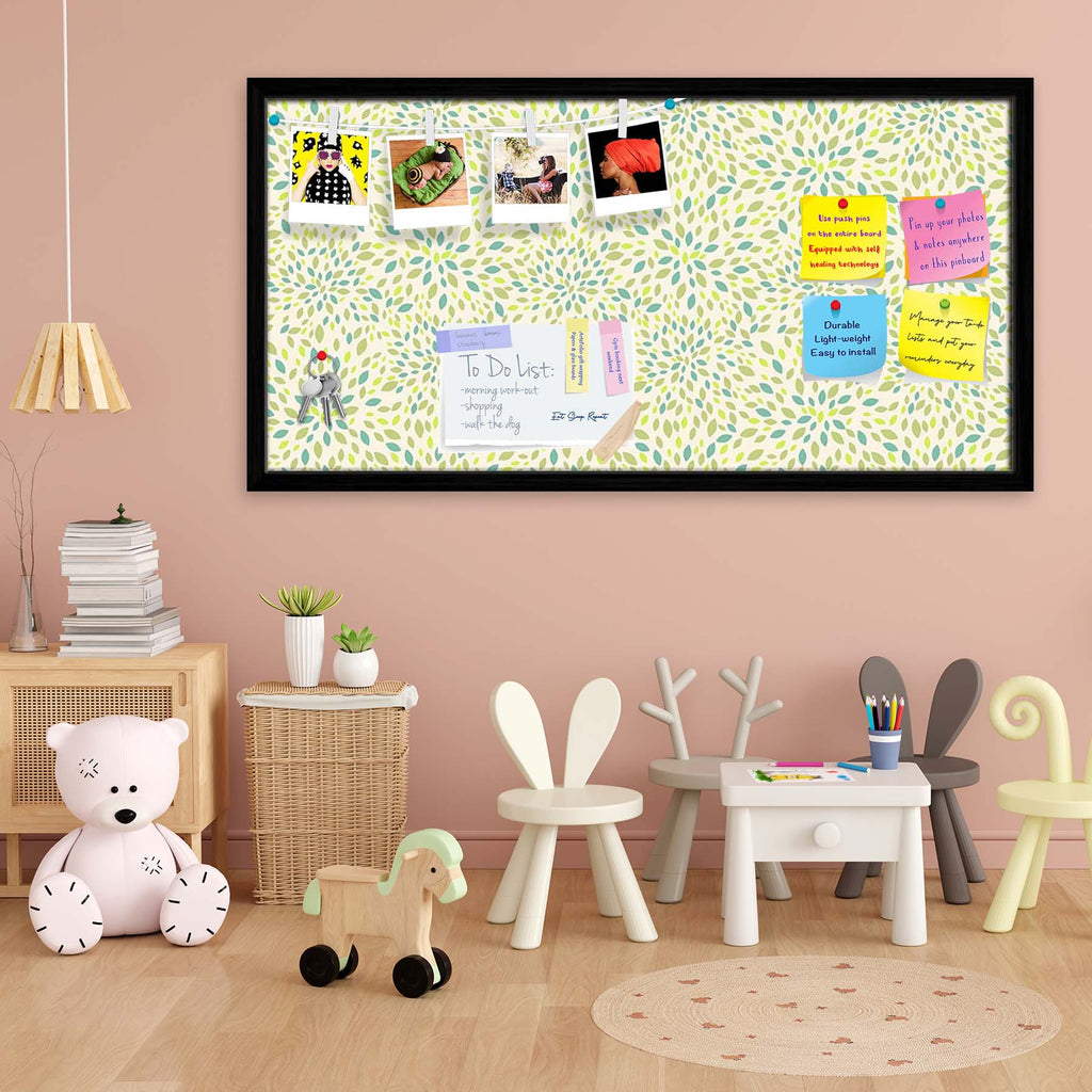 Leaf Texture Bulletin Board Notice Pin Board Soft Board | Framed